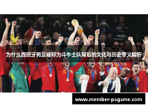 为什么西班牙男足被称为斗牛士队背后的文化与历史意义解析 为什么西班牙男足被称为斗牛士队背后的文化与历史意义解析
