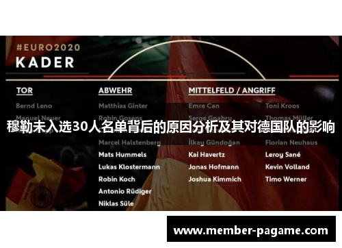 穆勒未入选30人名单背后的原因分析及其对德国队的影响 穆勒未入选30人名单背后的原因分析及其对德国队的影响